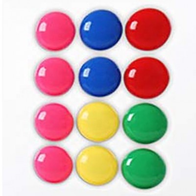 Office whiteboard accessories flexible color plastic coated round shape magnet button for whiteboard