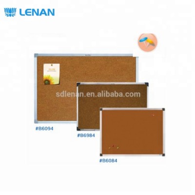 Wholesale 1mm thick cork surface aluminium frame plastic corners message notice board sizes of cork board